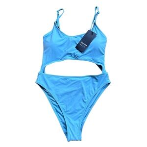Meyeeka cut out light blue bathing suit for women trending summer